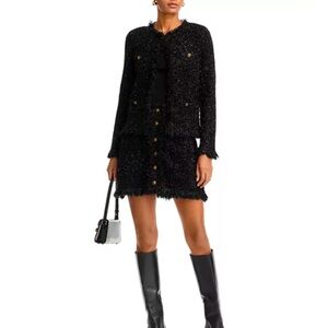 Aqua eyelash black textured Jacket NEW